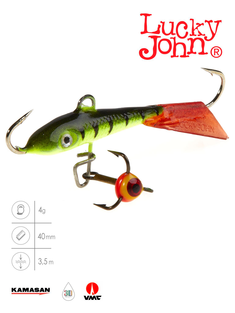 Балансир LUCKY JOHN Fin №3 (+тройник), цвет 31RT, арт. 71313-31RT
