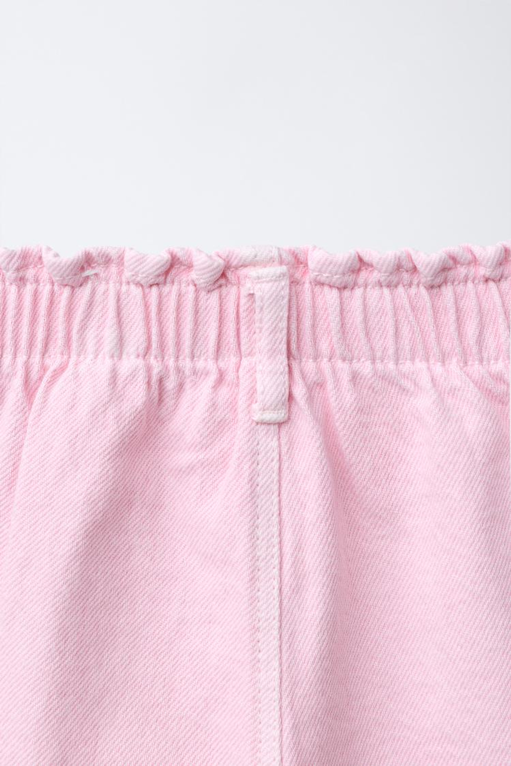 ZARA БРЮКИ BAGGY ИЗ САРЖИ С КАРМАНАМИ-СЕРДЕЧКАМИ, РОЗОВЫЙ