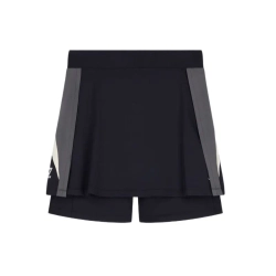 Теннисная юбка EA7 Woman Jersey - black/butter/asphalt
