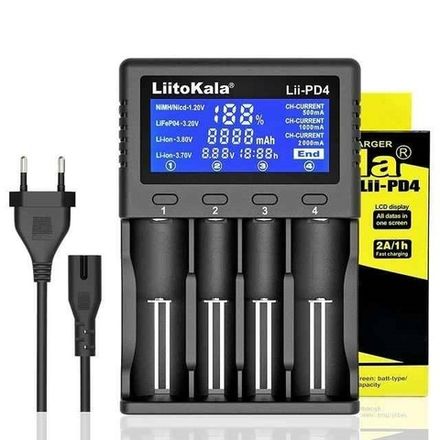 Зарядное устройство для 4 аккумуляторов/батареек LitoKala 12V/1A