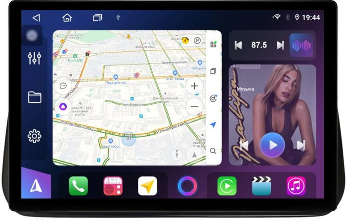 Магнитола для Hyundai Santa Fe 4 2020+ - FarCar GX877 монитор 13" 2K QLED на Android 13, Быстрая, CarPlay, 4G SIM-слот