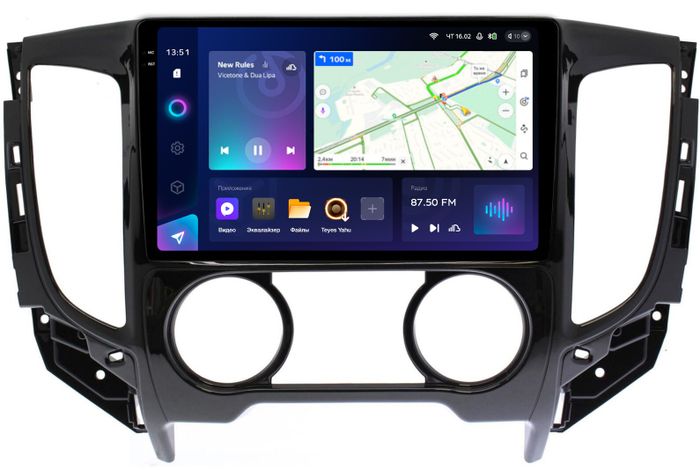 Магнитола для Mitsubishi L200 5 2015-2024 (кондиционер), FIAT Fullback - Teyes CC3-2K QLed Android 10, Быстрая, SIM-слот, CarPlay