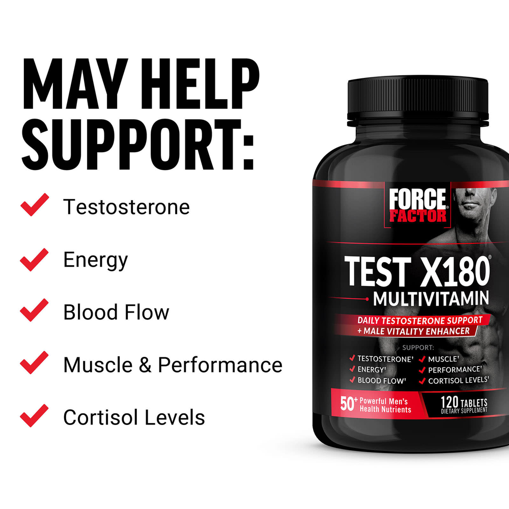 Force Factor, Test X180®, мультивитамины, 120 таблеток