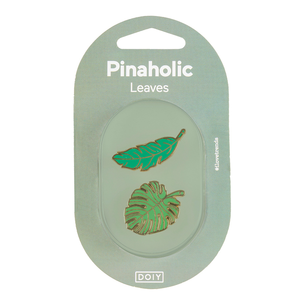 Набор из 2-х металлических булавок pinaholic leaves
