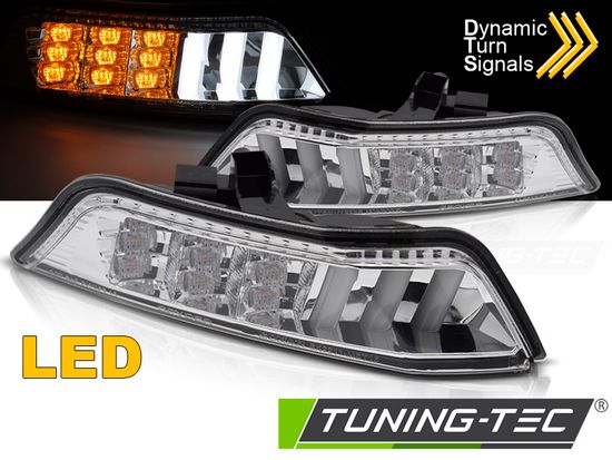 Динамические указатели поврота CHROME LED SEQ для FORD MUSTANG 15-17