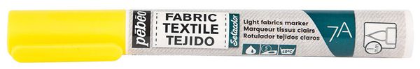 Маркер для светлых тканей 7A Light fabric 1 мм, перо круглое, 6 шт, 803402 Желтый, Pebeo