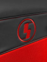 Чехлы Shacman X3000 рестайлинг 3D (экокожа, черный цвет, красная экокожа посередине, кант)