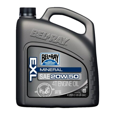Bel-Ray EXL mineral 4T engine oil 20W-50. 4L