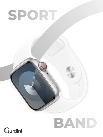Ремешок Gurdini Sport Band (силиконовый) Apple Watch 38mm/40mm (S/M) White