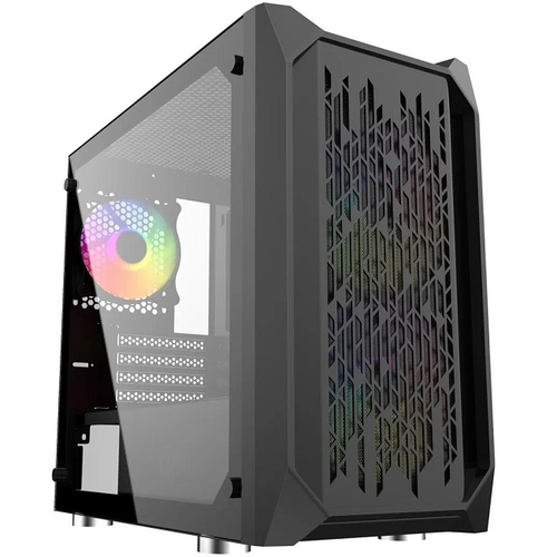 Корпус Mini-Tower PowerCase ALISIO Micro X3B ARGB, Micro-ATX, Black (CAMIB-L3)