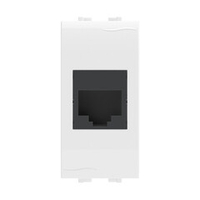 Компьютерная розетка RJ45 кат.5e, Brava, белая, 1 модуль