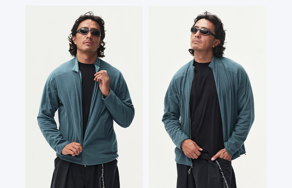 Свитшот Nothomme BlueMonte Full-zip Polartec серо-голубой