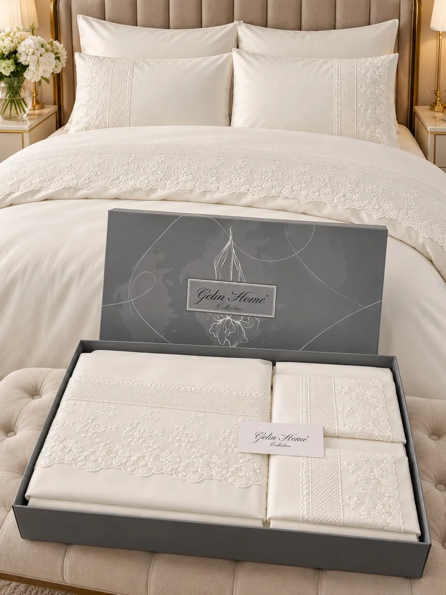Gelin Home КПБ 6 пр. NERGIS кремовый цвет пододеяльник 200*220, простынь 240*260, наволочки 50*70 2шт, декоративные наволочки 50*70 2шт GLNN326 — фото 7