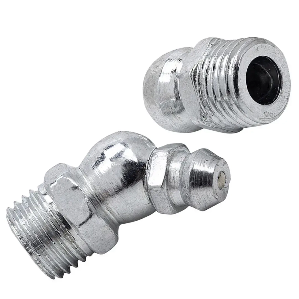 Пресс-масленка 8мм угловая (45град.), комплект 10 шт. RockForce RF-GN-01-45-8MM