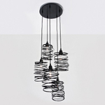 люстра Spiral Nest Cascading 5 Light Chandelier By Zac Ridgely ( white )