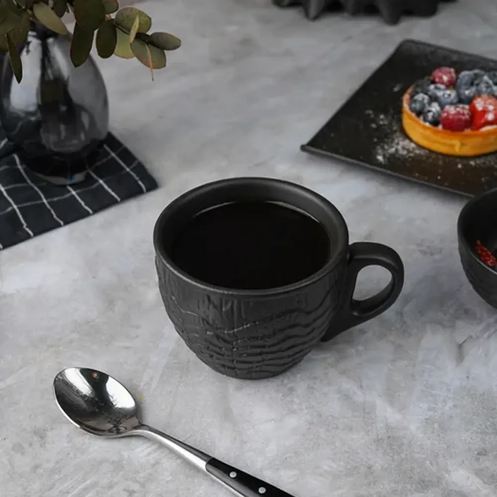 Чайная пара 300 мл d 9,7 см h7,9 см Black Raw Wood P.L. Proff Cuisine [6]