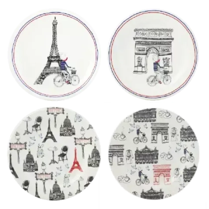 Набор тарелок для канапе Gien Ca C'est Paris (16.5 см), 4 шт.