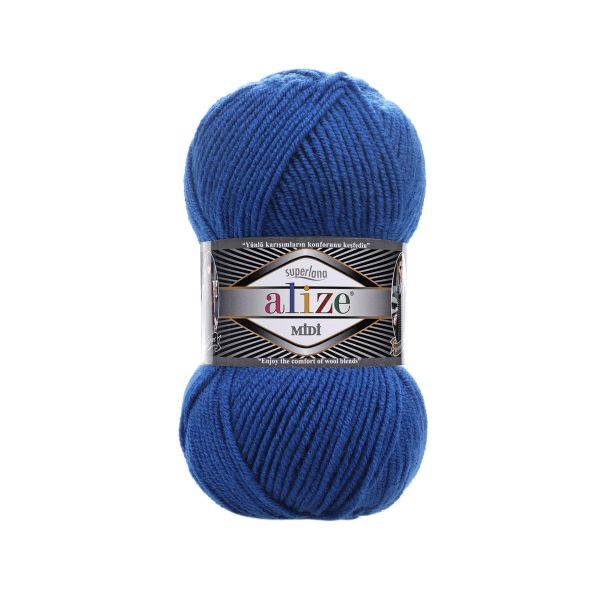 Пряжа Alize (Ализе) Superlana Midi / уп.5 мот. по 100 г, 170м, 141 василек A