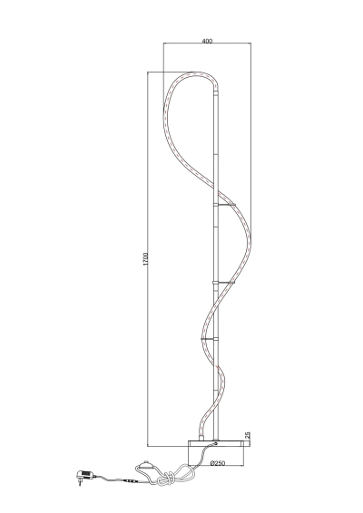 Торшер Arte Lamp KLIMT A2850PN-35PB, 1хLED