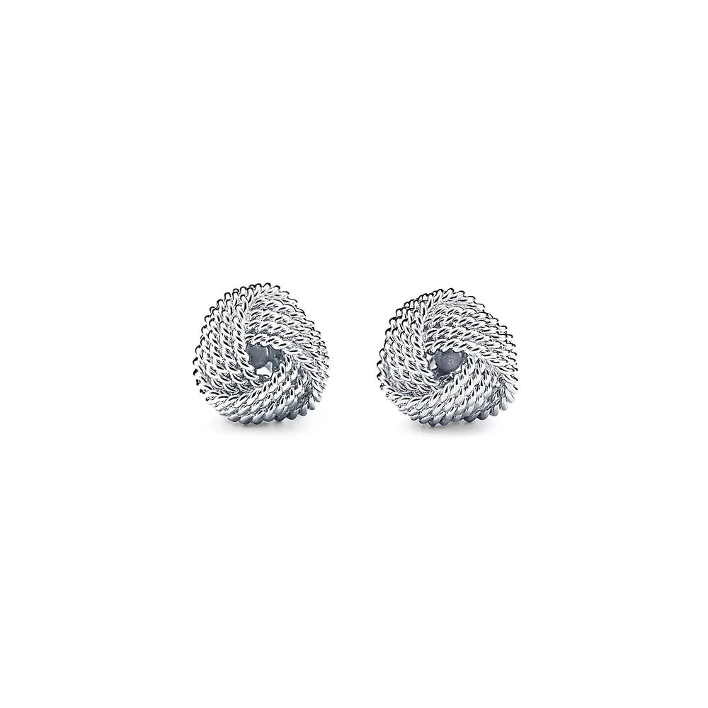 Серьги- узелки из серебра 925 , Tiffany💜Twist - В наличии