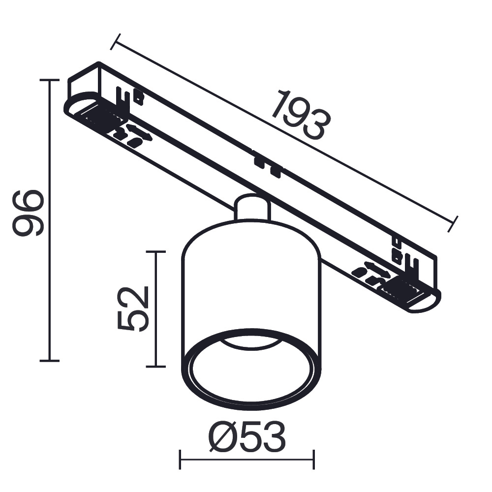 Магнитный трековый светильник Maytoni Alfa S TR132-4-7W-DS-B