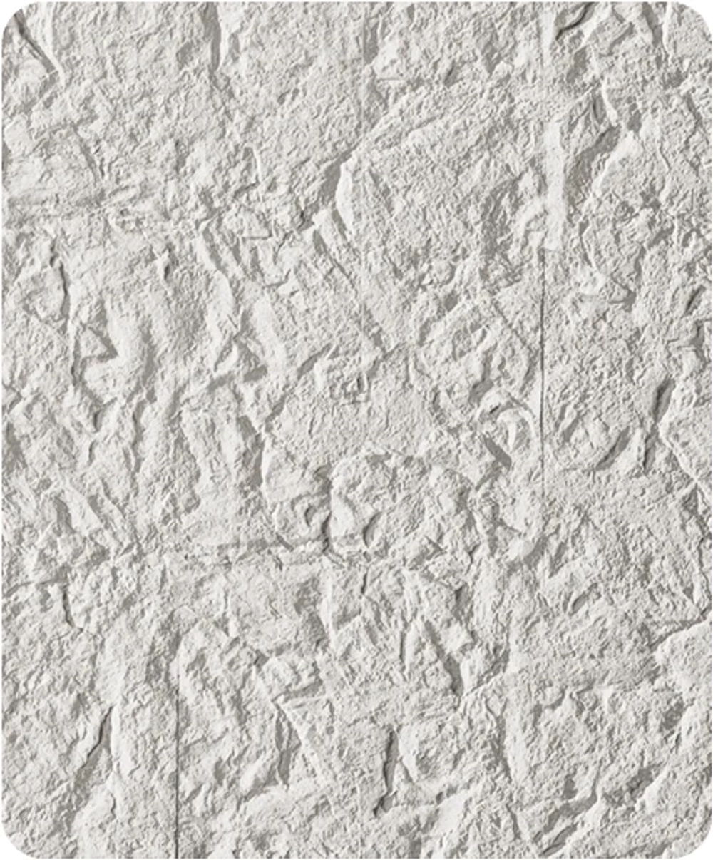 АБСД, Полиуретановая панель-пано под скалу, Белый / Stone Panel Rock Stone (Пано) ABCD White 2900х600х45 мм