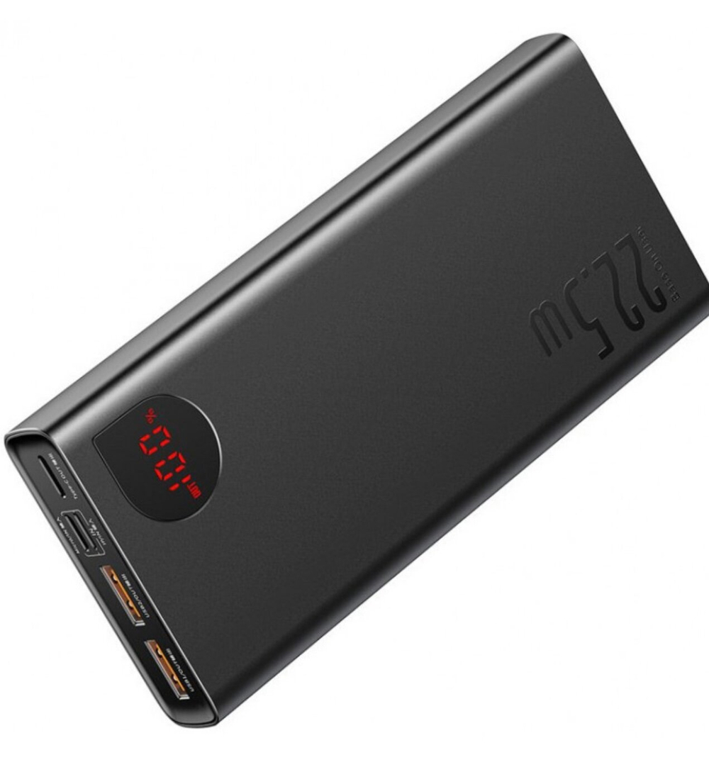 Внешний аккумулятор повербанк чёрный Power Bank 20000mAh 22,5W BASEUS PPADM20S