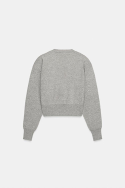 ZARA СВИТЕР С ПОДПЛЕЧНИКАМИ, СЕРЫЙ
