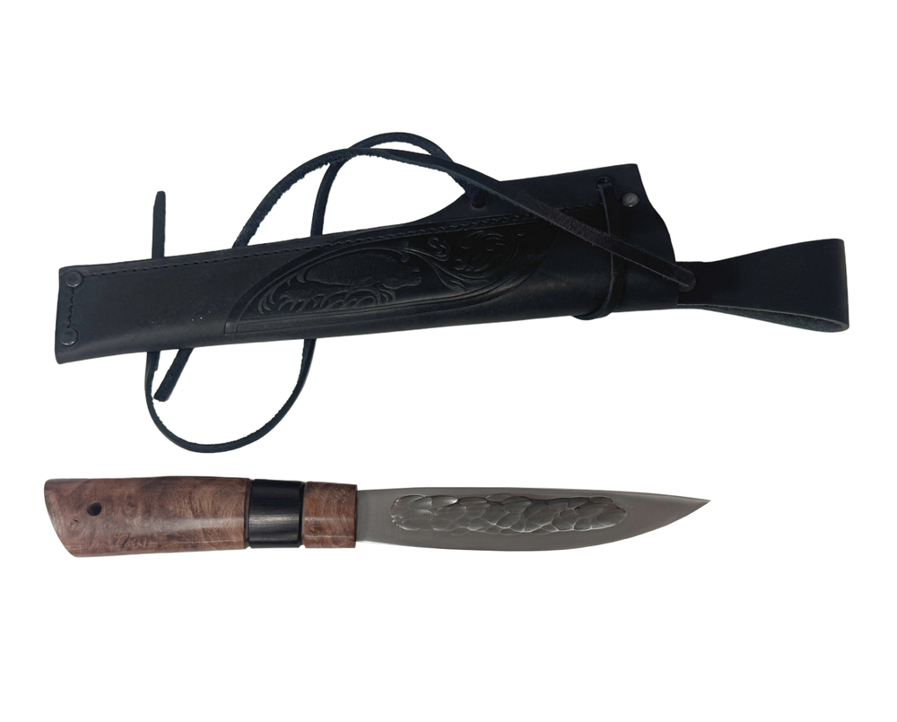 Нож Север, Bohler N690, рукоять стаб.карельская береза, коричневая