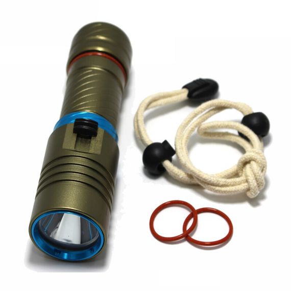 Фонарь подводный универсальный N01 CREE XM-L L2 1200 lm холодный свет зеленый