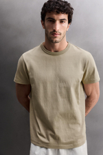 ФУТБОЛКА RELAXED FIT ИЗ ПЛОТНОГО ХЛОПКА — ZARA