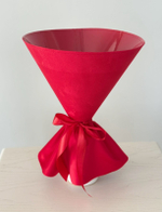 Платье для цветов, ткань: бархат, цвет: КРАСНЫЙ, Форма: круглая