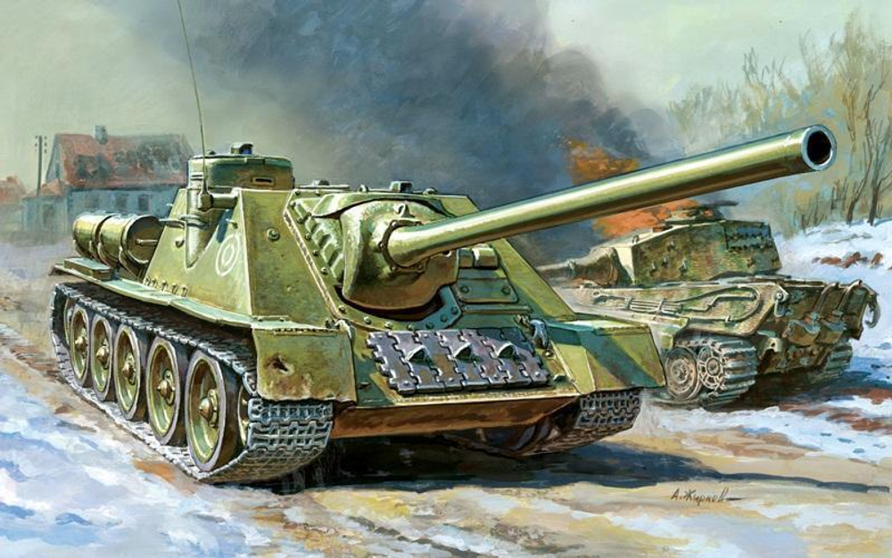 Советская САУ "СУ-100" (Звезда)