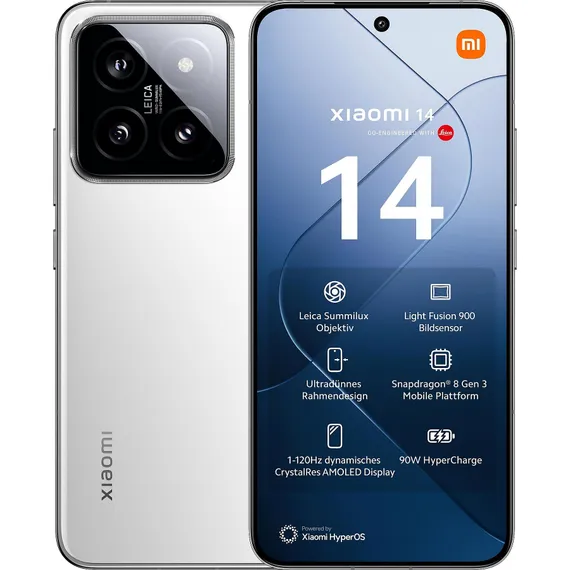 Смартфон Xiaomi 14 12 ГБ | 256 ГБ («Белый» | White) (версия Global)