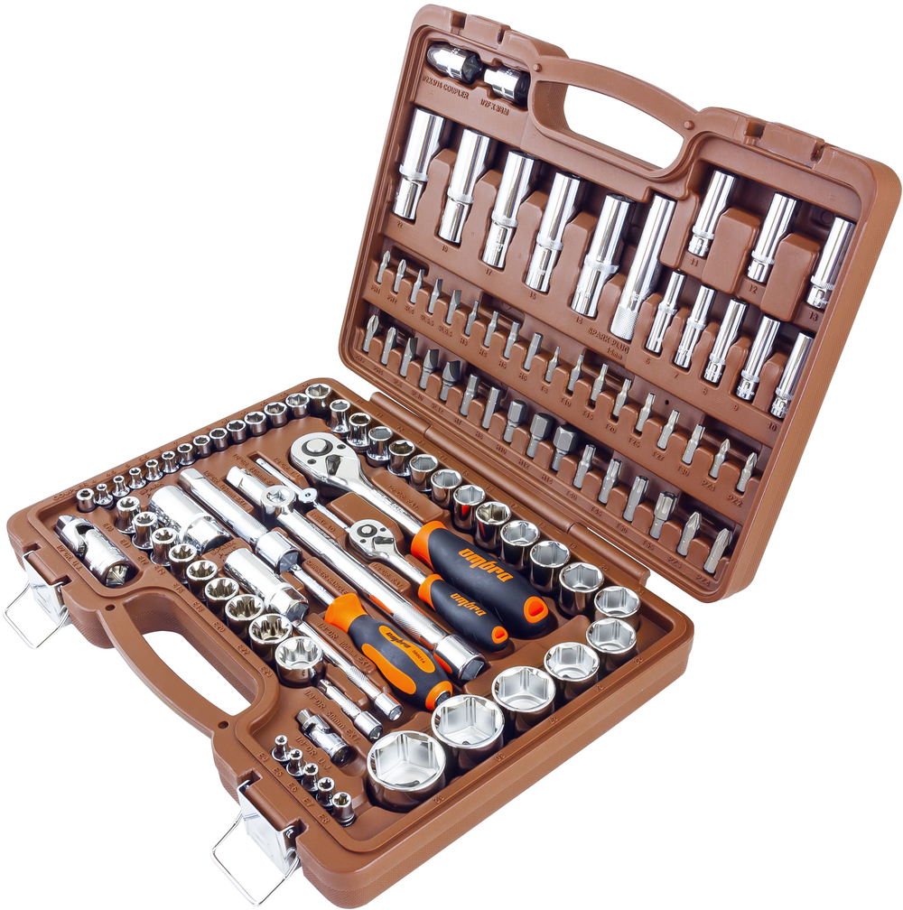 OMT108S Набор инструмента универсальный 1/4", 3/8", и 1/2"DR, 108 предметов