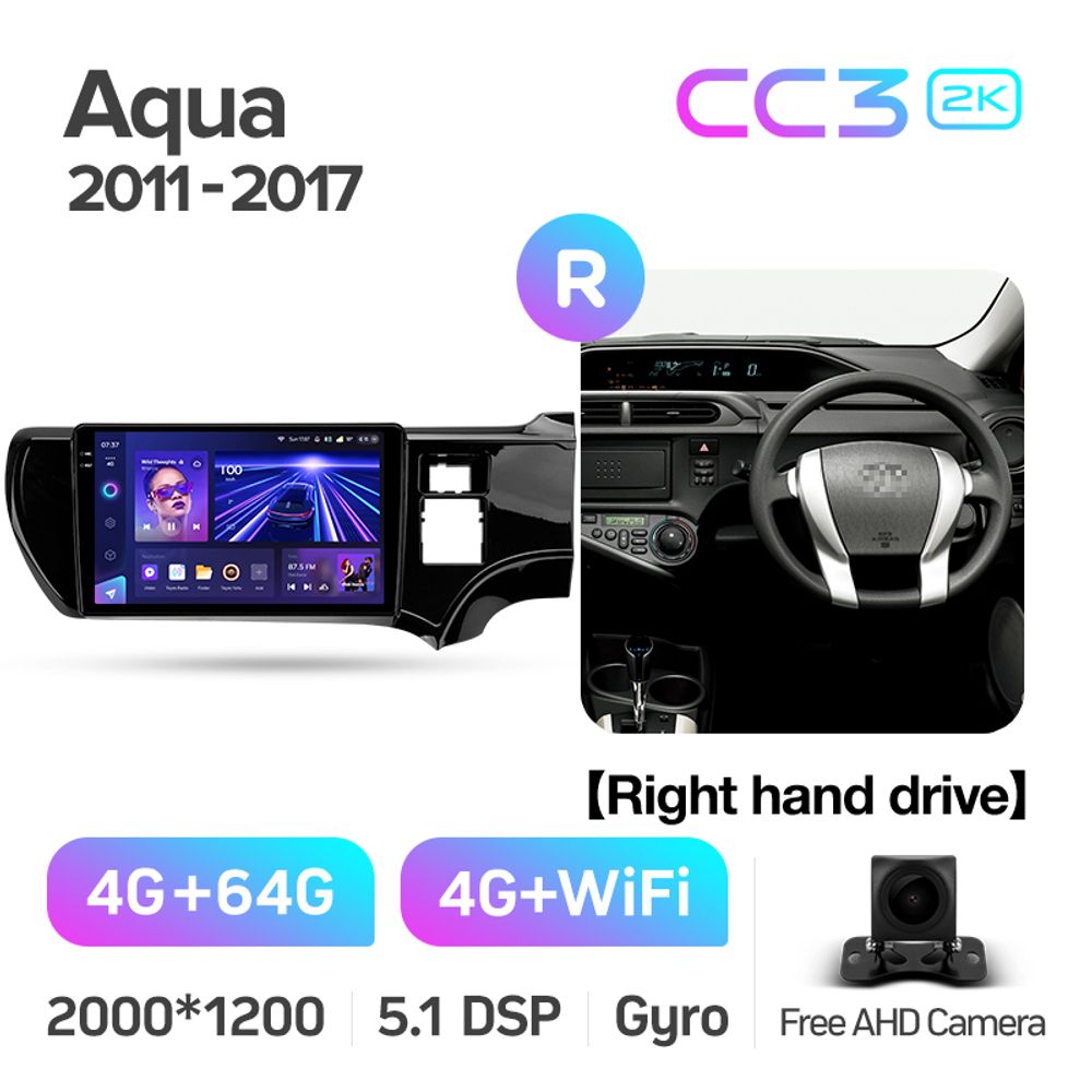 Teyes CC3 2K 9"для Toyota Aqua 2011-2017