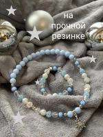 Комплект украшений для девочек. Новогодние бусы.
