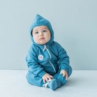 Комбинезон с капюшоном "Деним" утепленный 0+