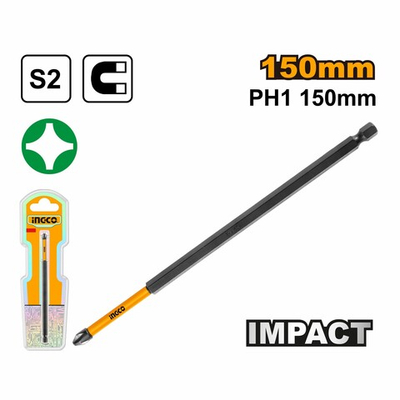 Ударная бита PH1х150мм 1шт. S2 SUPER INGCO SDBIM71PH1150 INDUSTRIAL