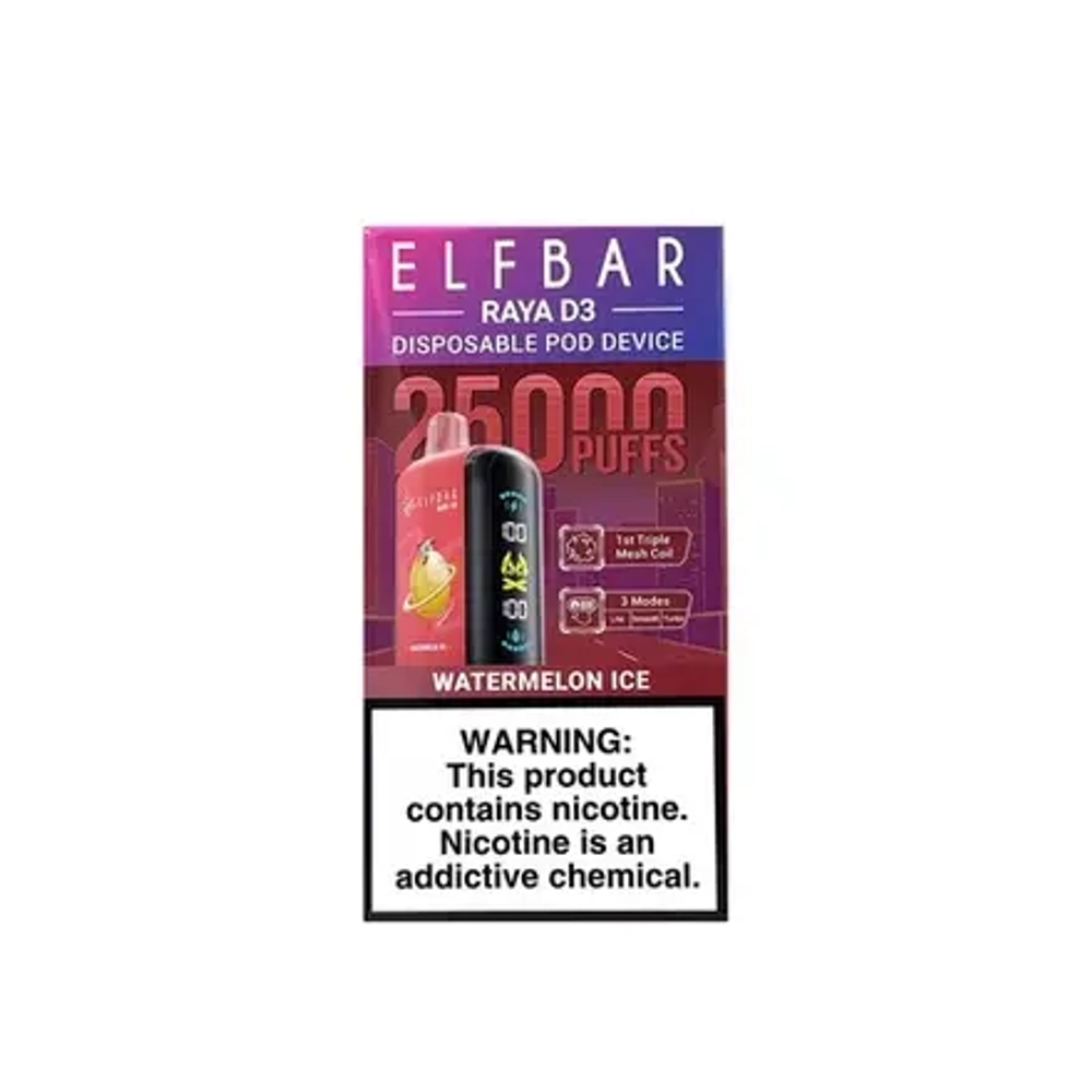 ELF BAR RAYA D3 - Watermelon Ice (5% nic)