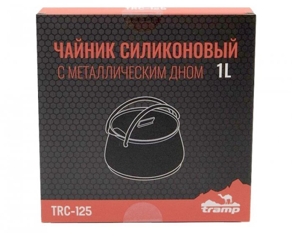 Чайник складной силиконовый 1л Tramp TRC-125 оливковый