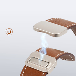 Ремешок из натуральной кожи коричневого цвета от Dux Ducis для смарт часов Samsung Watch Ultra 47MM, серия YA Series