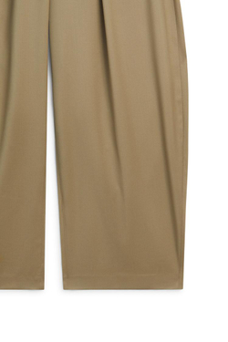 Massimo Dutti Брюки прямого кроя с вытачками - Limited Edition, песочный