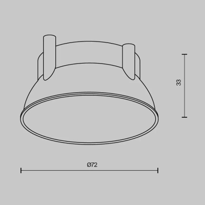Декоративная рамка-отражатель для светильников серии Альфа / Alfa LED латунь, Ring12-15W-RD-BS. TM Maytoni