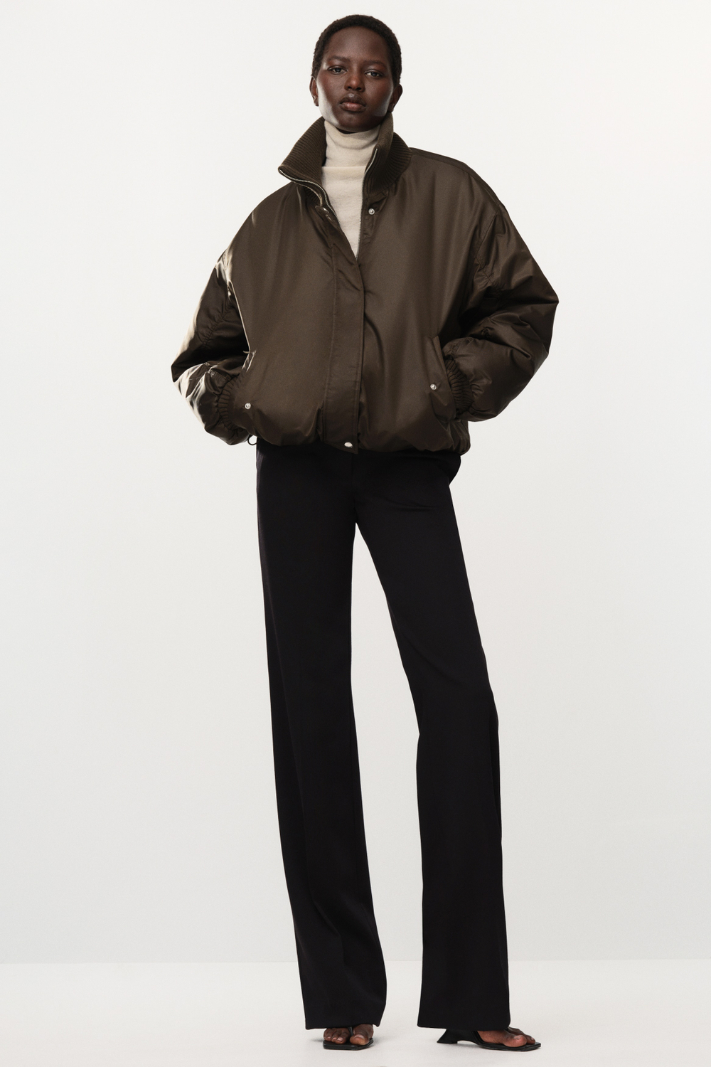 Куртка-пилот оверсайз — Тёмный хаки - H&M