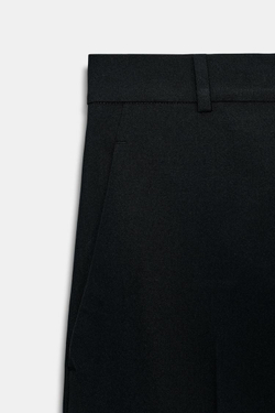 ZARA БРЮКИ С ВЫСОКОЙ ПОСАДКОЙ ZW COLLECTION, ЧЕРНЫЙ