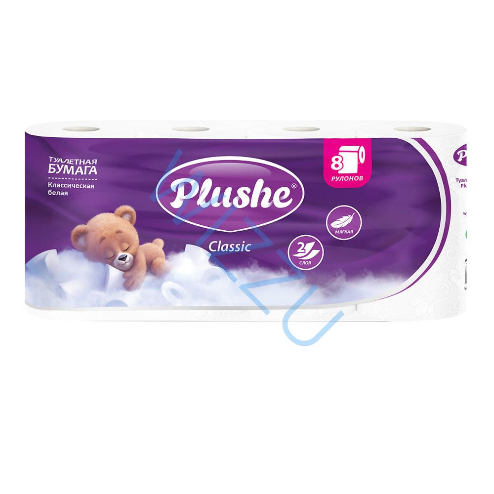 Бумага туалетная Plushe Super Light 4 рулона 2 слоя 15м