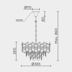 Подвесная люстра MODELUX ML.7083.6 GD