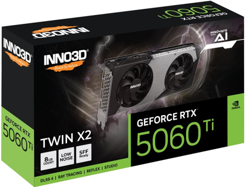 Видеокарта Inno3D GeForce RTX 5060 TI TWIN X2 (N506T2-08D7-193075N)