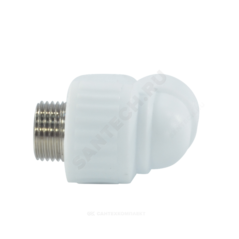 Угольник PP-R комбинированный белый Дн 20х3/4" НР VALFEX 10126220